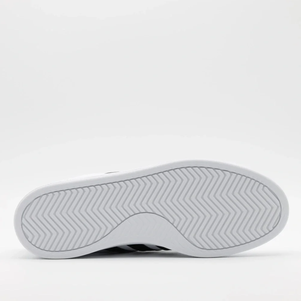 Adidas Men's Classic 3 Stripe Comfort Grand Court 2.0 Shoes White/Black 11.5‎